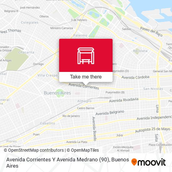 Avenida Corrientes Y Avenida Medrano (90) map