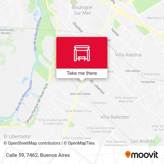 Mapa de Calle 59, 7462