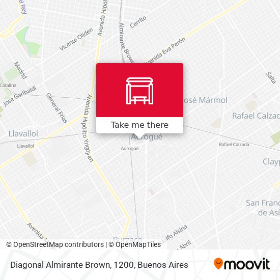 Mapa de Diagonal Almirante Brown, 1200