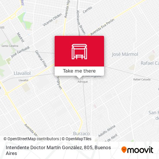 Mapa de Intendente Doctor Martín González, 805