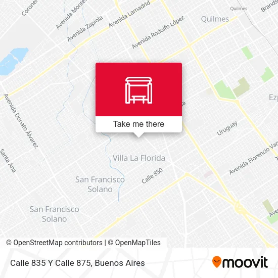Mapa de Calle 835 Y Calle 875