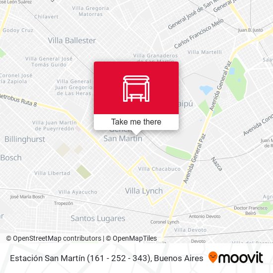 Estación San Martín (161 - 252 - 343) map