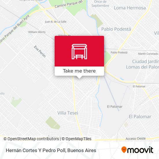 Hernán Cortes Y Pedro Poll map