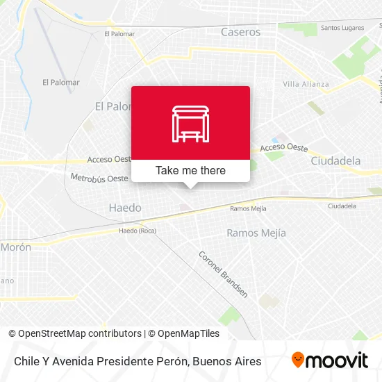 Chile Y Avenida Presidente Perón map
