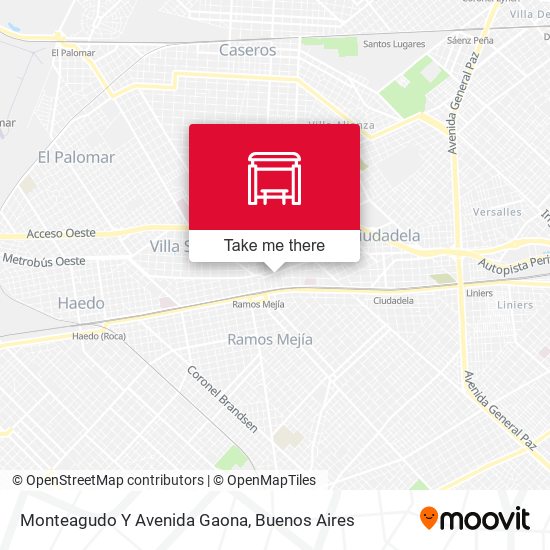 Monteagudo Y Avenida Gaona map
