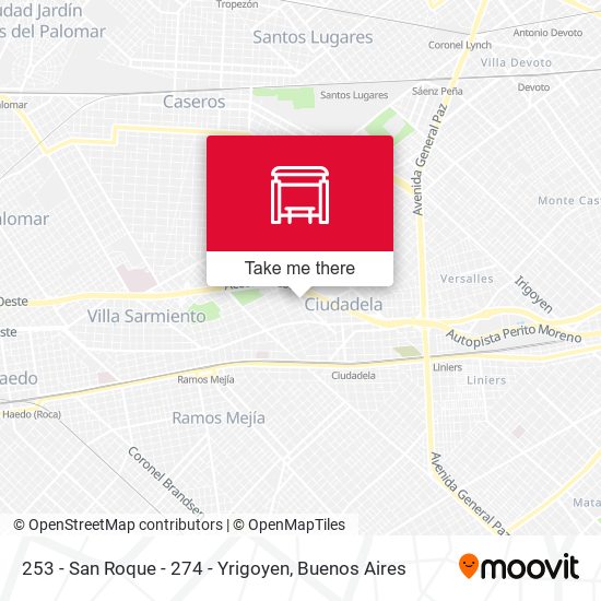 253 - San Roque - 274 - Yrigoyen map