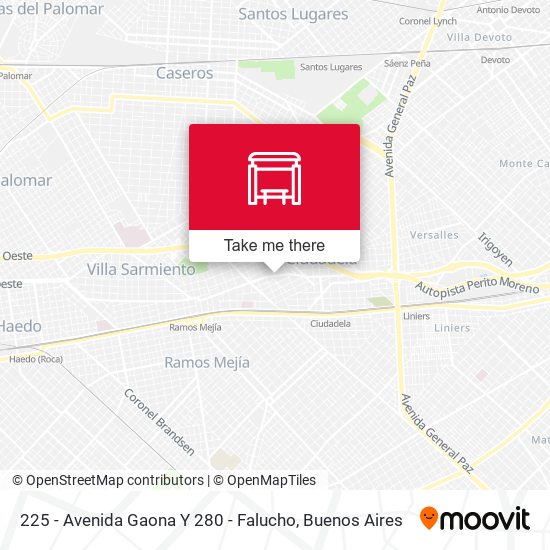 Mapa de 225 - Avenida Gaona Y 280 - Falucho