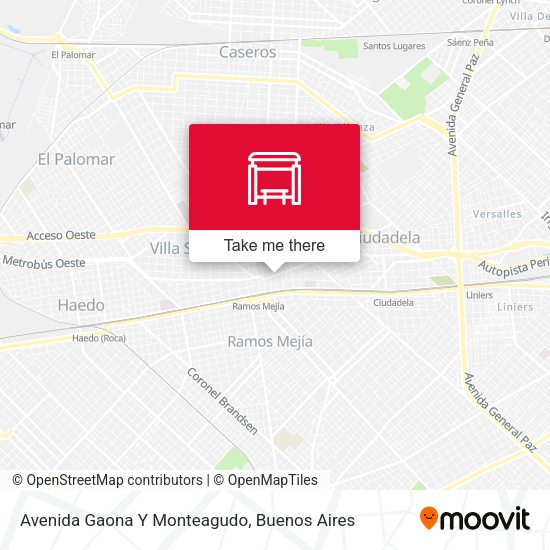Avenida Gaona Y Monteagudo map