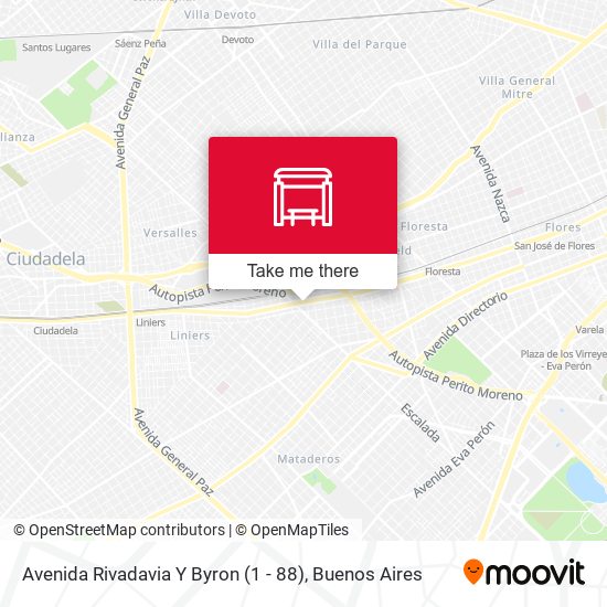 Avenida Rivadavia Y Byron (1 - 88) map