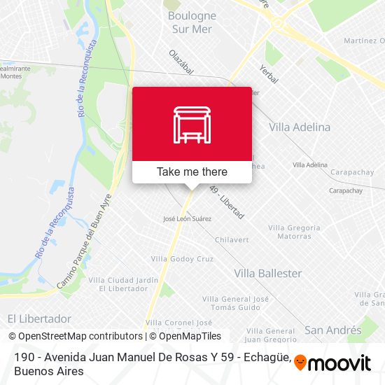 190 - Avenida Juan Manuel De Rosas Y 59 - Echagüe map