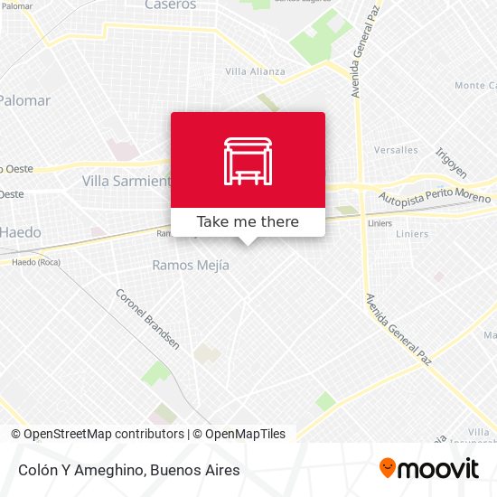 Colón Y Ameghino map
