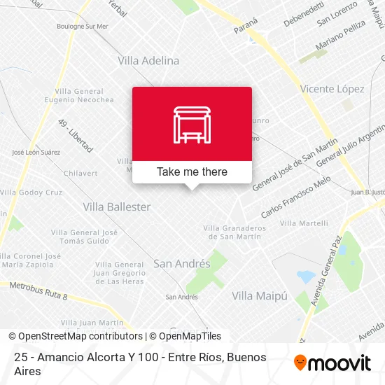 25 - Amancio Alcorta Y 100 - Entre Ríos map