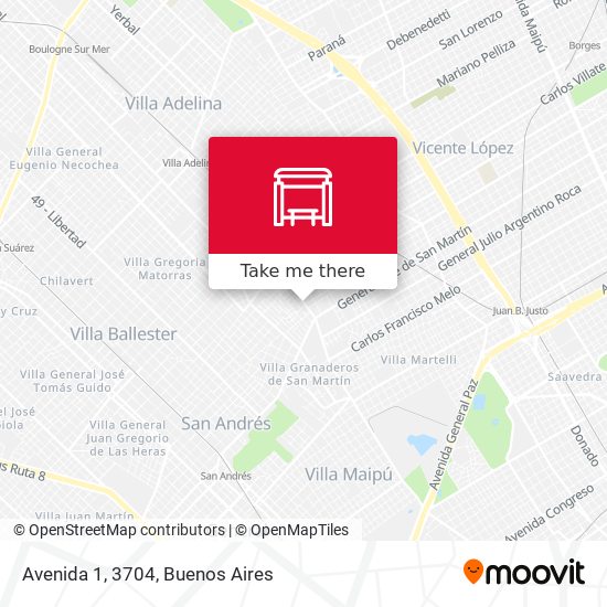 Mapa de Avenida 1, 3704