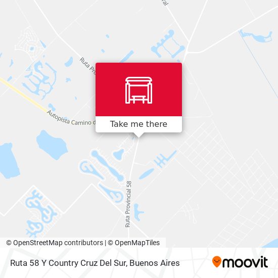 Ruta 58 Y Country Cruz Del Sur map