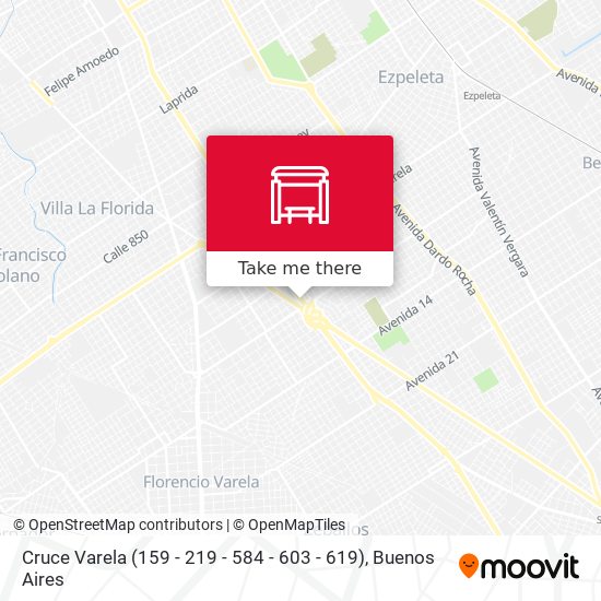 Cruce Varela (159 - 219 - 584 - 603 - 619) map
