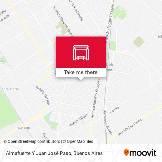 Almafuerte Y Juan José Paso map