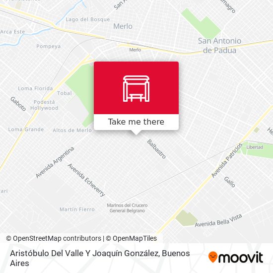 Mapa de Aristóbulo Del Valle Y Joaquín González