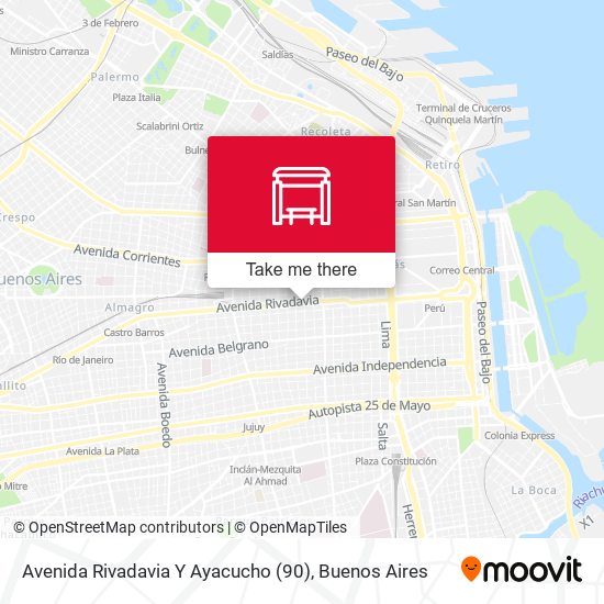 Avenida Rivadavia Y Ayacucho (90) map