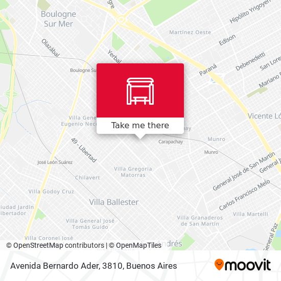 Mapa de Avenida Bernardo Ader, 3810