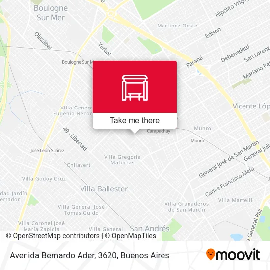 Avenida Bernardo Ader, 3620 map