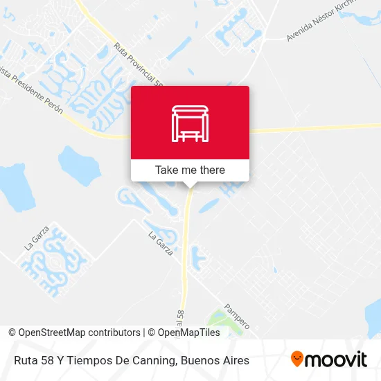 Ruta 58 Y Tiempos De Canning map