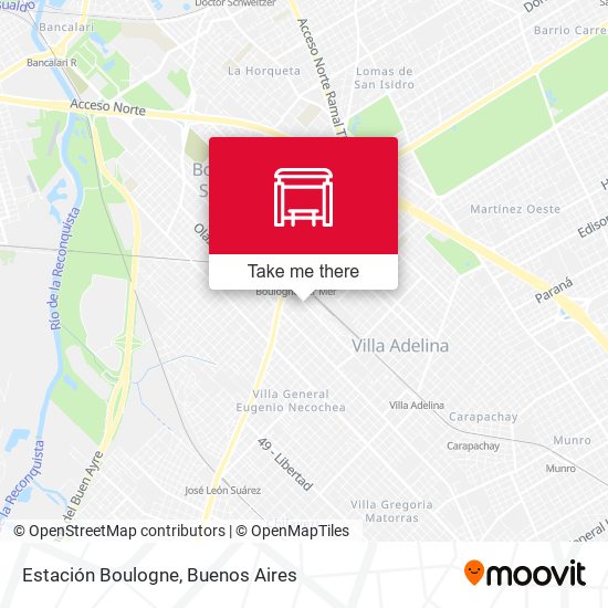 Estación Boulogne map