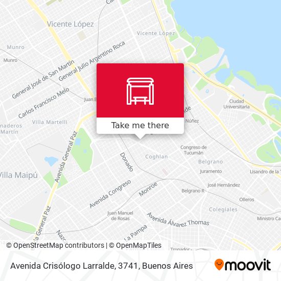 Mapa de Avenida Crisólogo Larralde, 3741