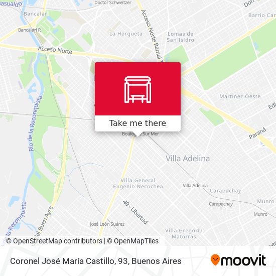 Coronel José María Castillo, 93 map