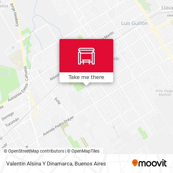 Mapa de Valentín Alsina Y Dinamarca