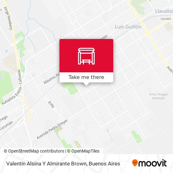 Mapa de Valentín Alsina Y Almirante Brown