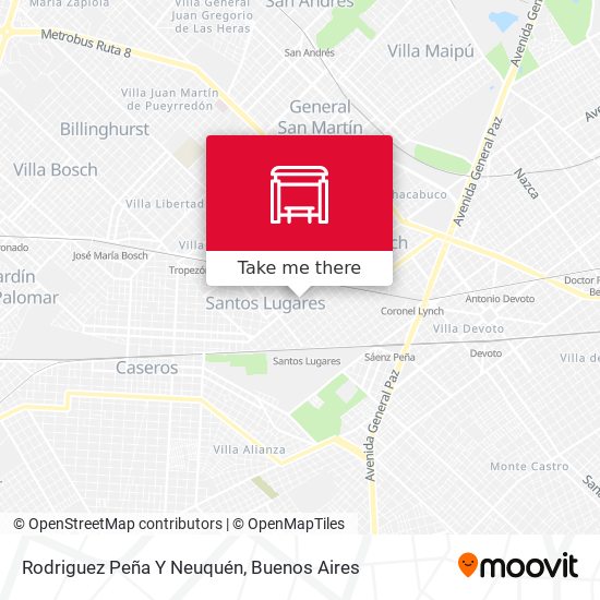 Rodriguez Peña Y Neuquén map