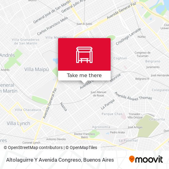 Mapa de Altolaguirre Y Avenida Congreso
