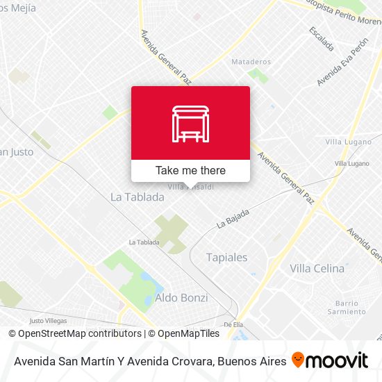 Avenida San Martín Y Avenida Crovara map