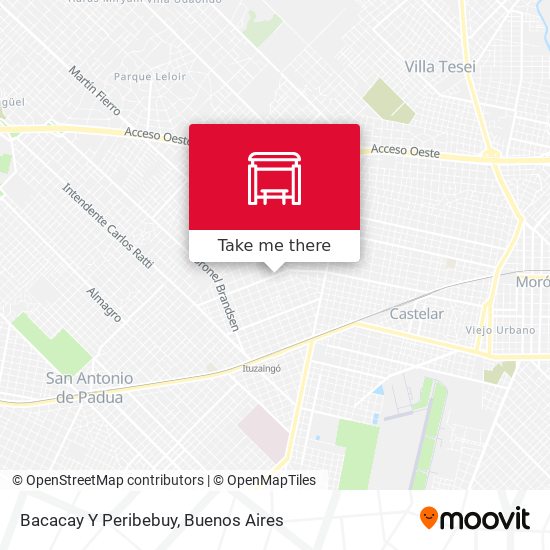 Bacacay Y Peribebuy map