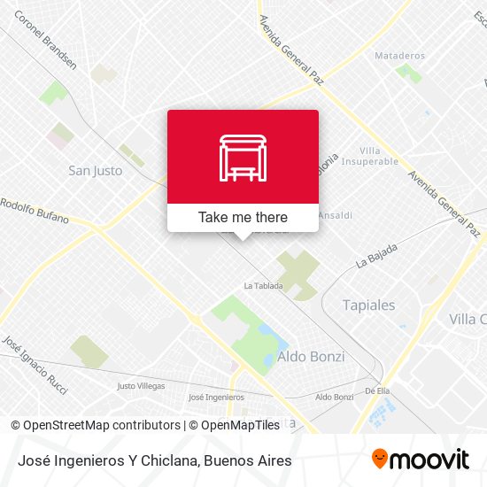 José Ingenieros Y Chiclana map