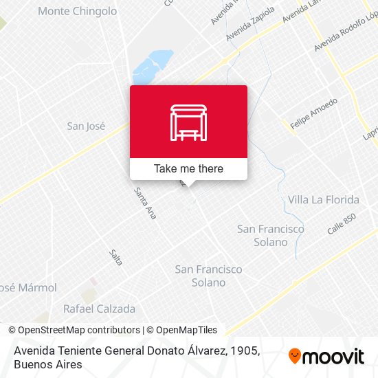 Mapa de Avenida Teniente General Donato Álvarez, 1905