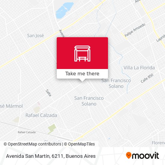 Mapa de Avenida San Martín, 6211