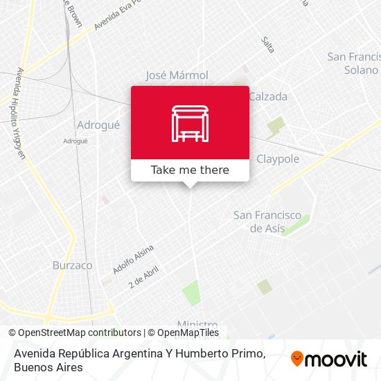 Avenida República Argentina Y Humberto Primo map