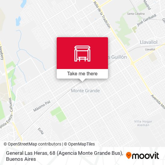 General Las Heras, 68 (Agencia Monte Grande Bus) map