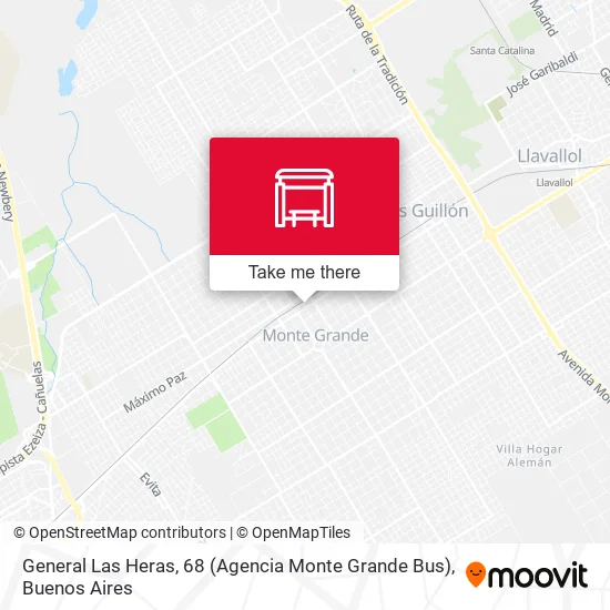 Mapa de General Las Heras, 68 (Agencia Monte Grande Bus)