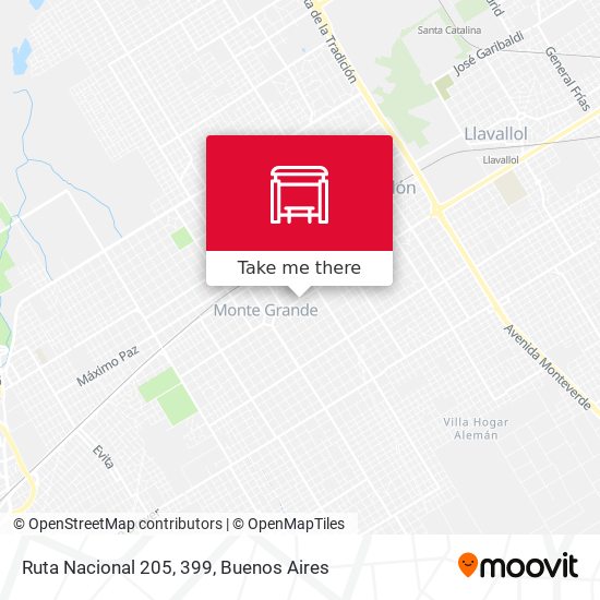 Ruta Nacional 205, 399 map