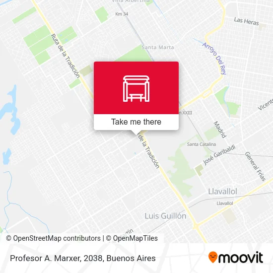 Profesor A. Marxer, 2038 map