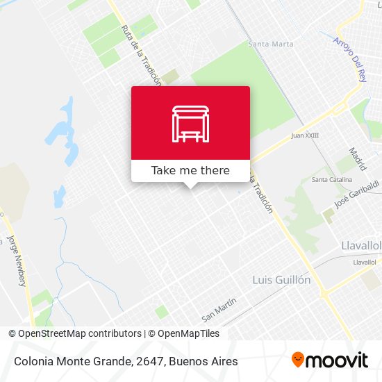 Colonia Monte Grande, 2647 map