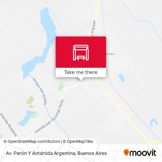 Av. Perón Y Antártida Argentina map