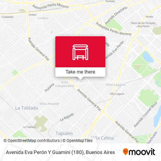 Avenida Eva Perón Y Guaminí (180) map