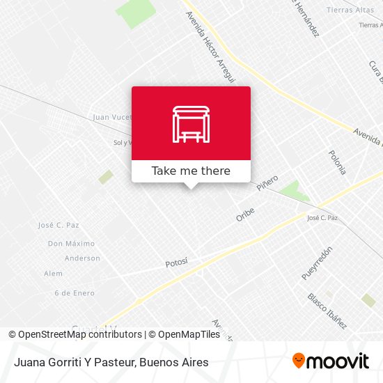 Juana Gorriti Y Pasteur map