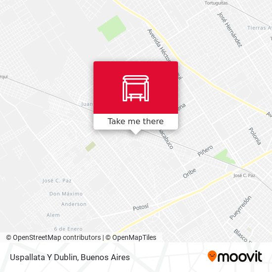 Mapa de Uspallata Y Dublin