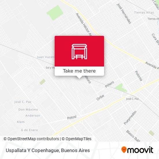 Mapa de Uspallata Y Copenhague