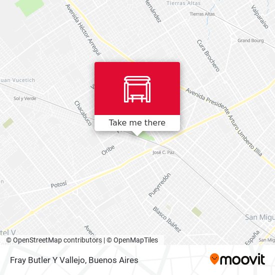 Fray Butler Y Vallejo map
