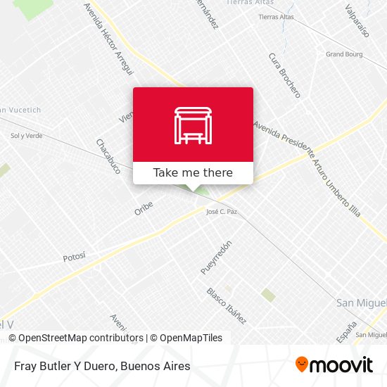 Fray Butler Y Duero map